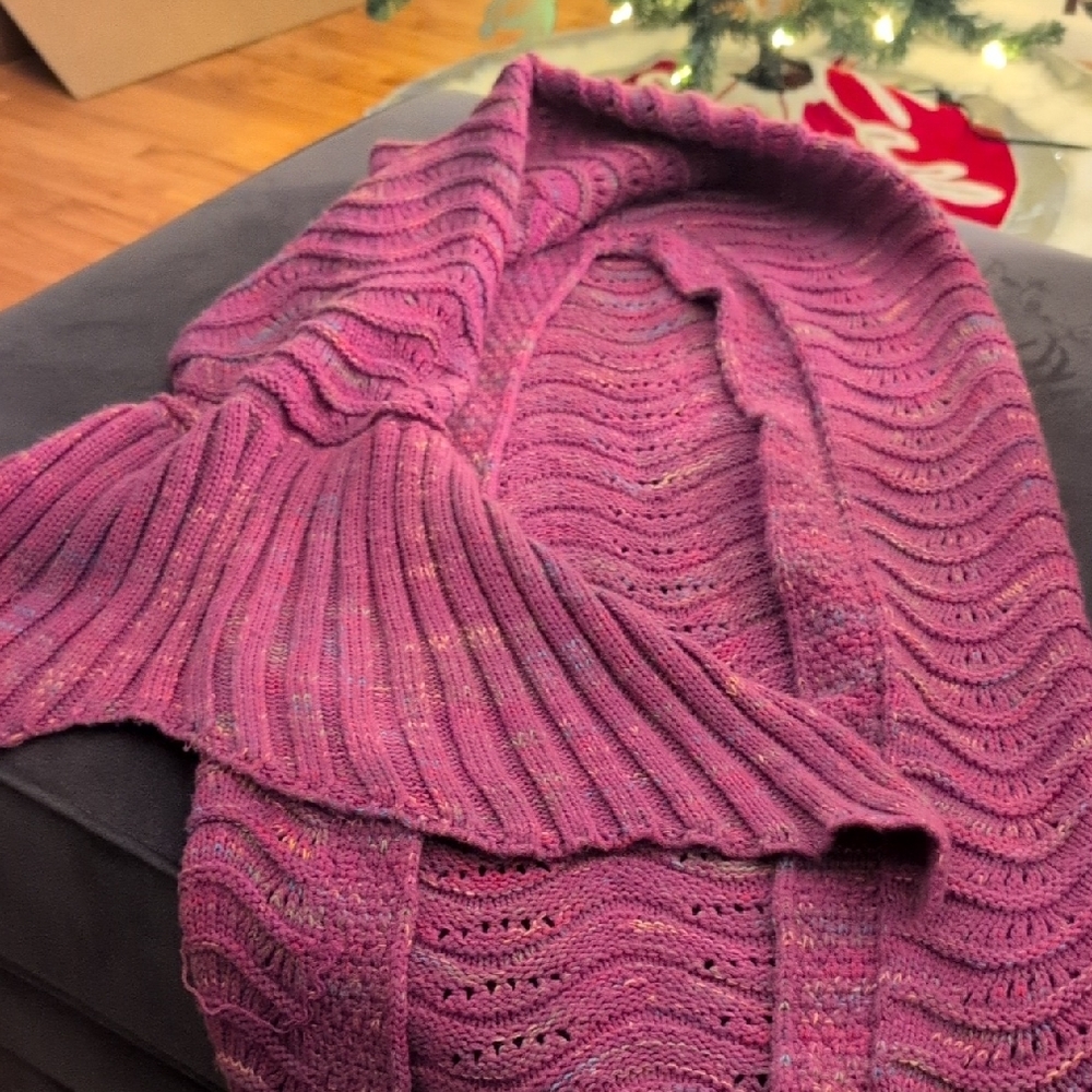Purple Mermaid Tail Throw